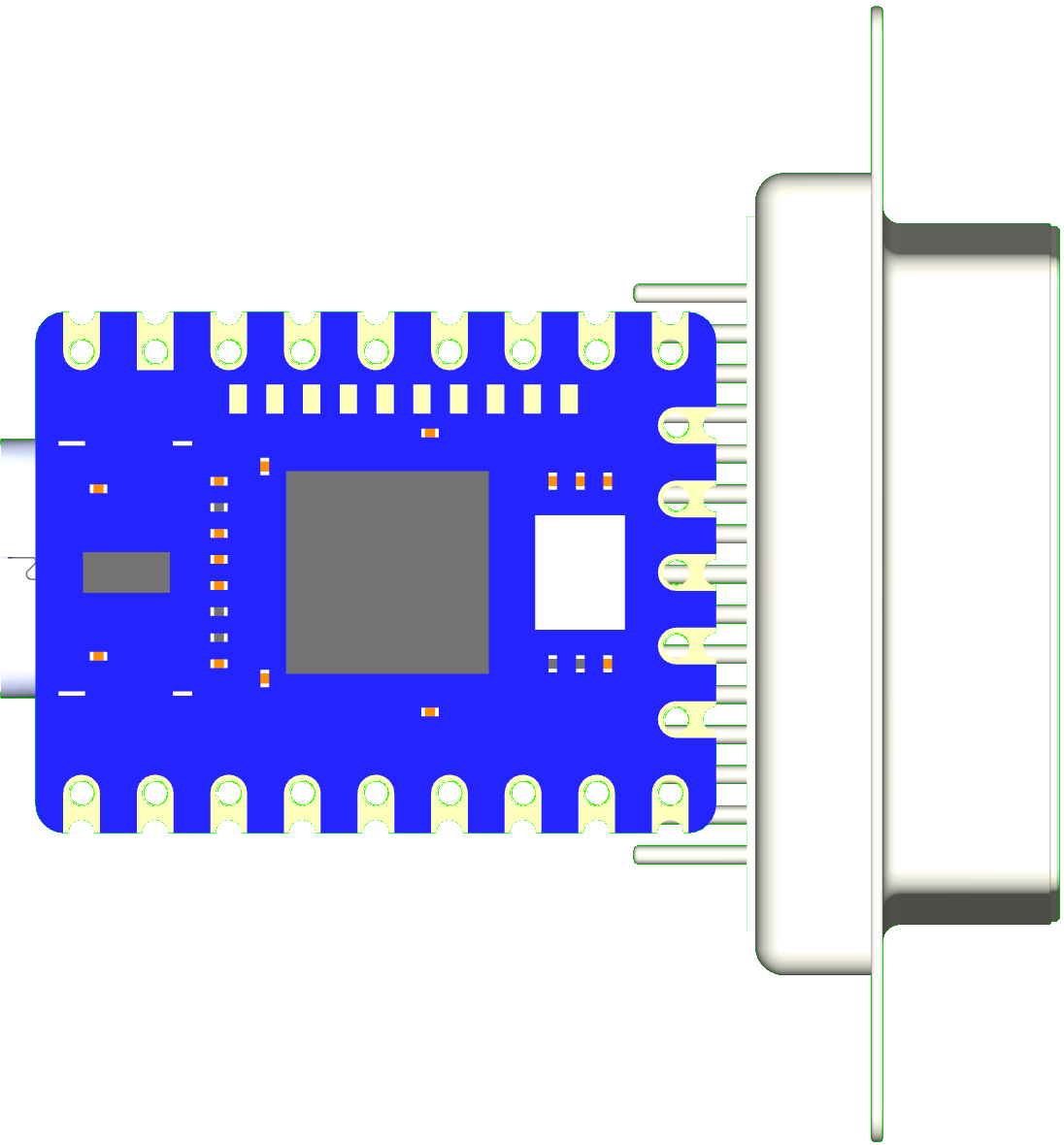USB-2-NEOGEO RP2040 Zero Back